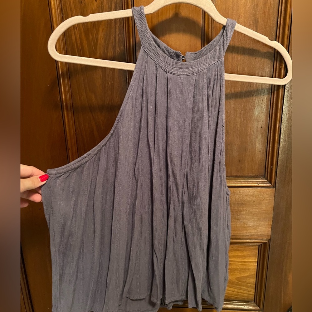 American Eagle textured high neck blouse